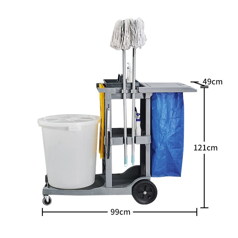 Hotel Room Cleaning Cart Manufacturer - OEM/ODM Custom Efficient Durable Multifunction Hotel Room Cleaning Cart Plastic