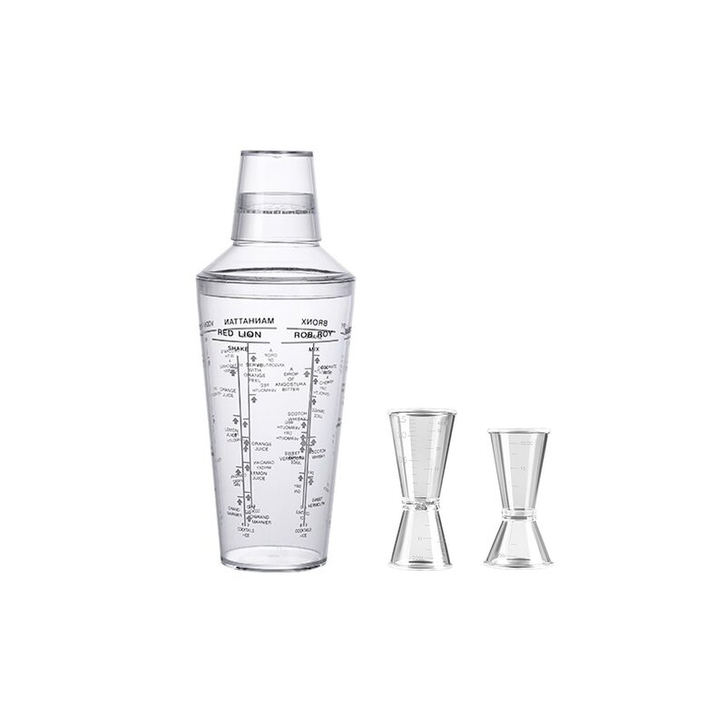 Bar Shaker Cup Factory - OEM/ODM Custom Professional Transparent Plastic 1L Bar Cup for Shaker Bottle Food Grade