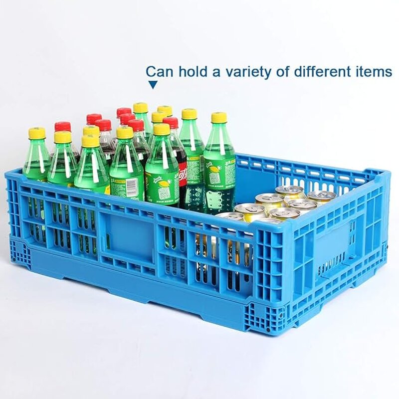 Foldable Plastic Storage Container Manufacturer - OEM/ODM Custom 43 Liter Foldable PP Plastic Mesh Storage Container with Lid