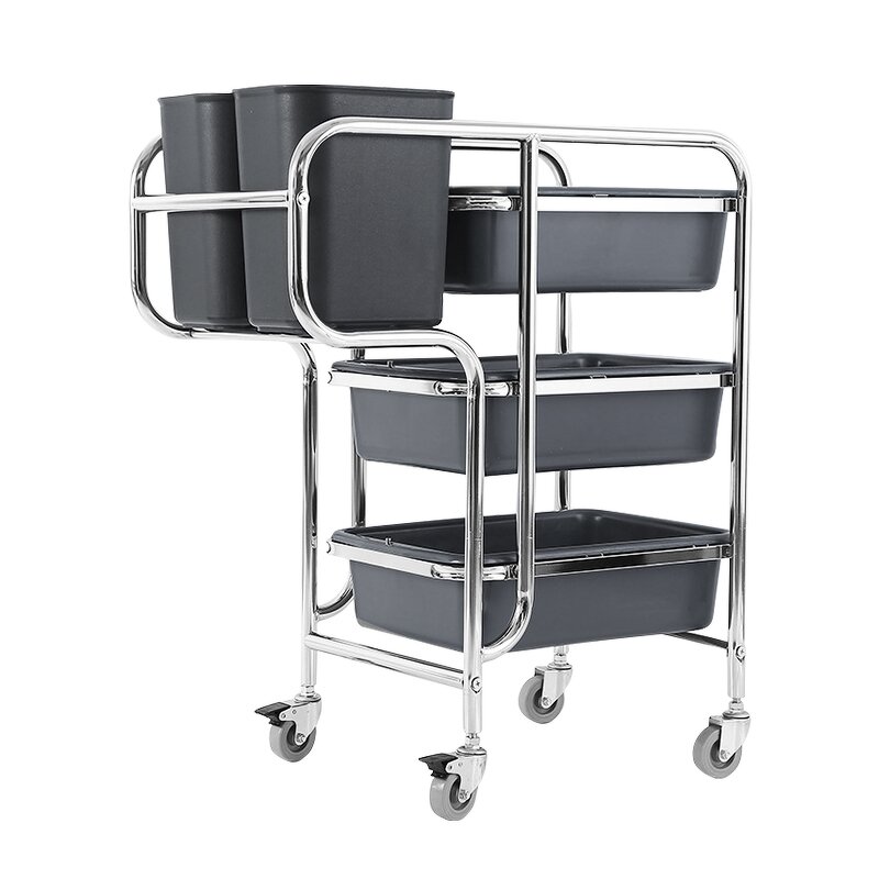 Hotel Room Service Trolley Manufacturer - OEM/ODM Custom Durable Plastic Hotel Room Service Trolley for Restaurant Kitchen
