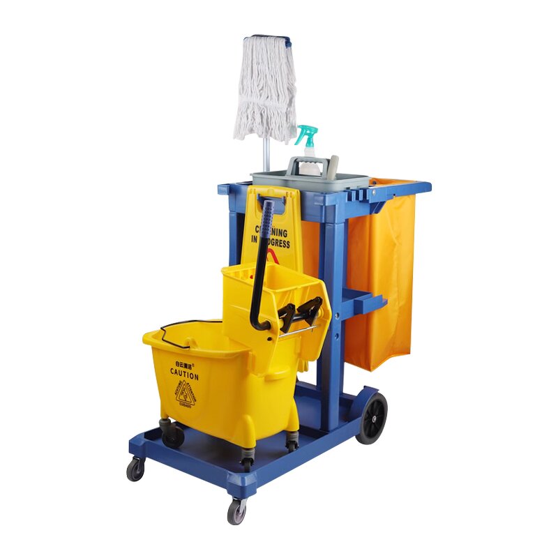Hotel Room Cleaning Cart Manufacturer - OEM/ODM Custom Efficient Durable Multifunction Hotel Room Cleaning Cart Plastic