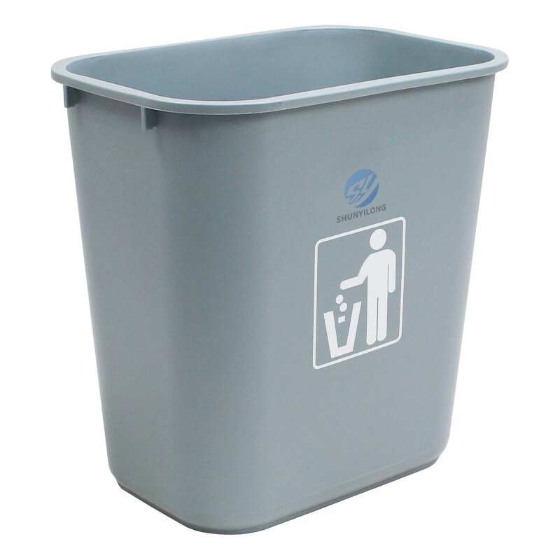 Plastic Recycling Bin Factory - OEM/ODM Custom Customized Square Plastic Recycling Waste Bin Trash Can Open Top