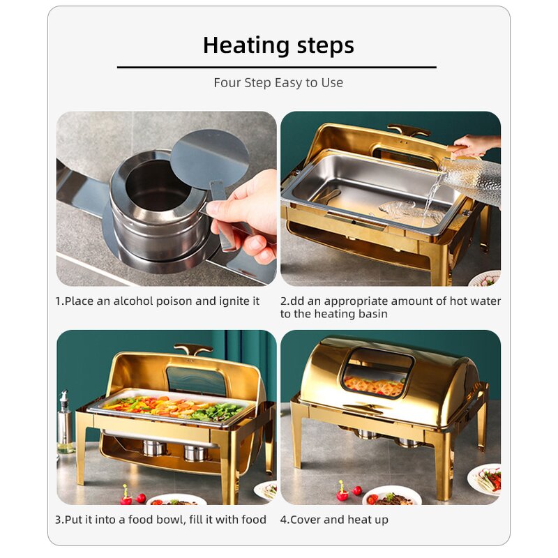 Chafing Dish Manufacturer - OEM/ODM Custom Electric Stainless Steel Chafer Dishes Buffet Set