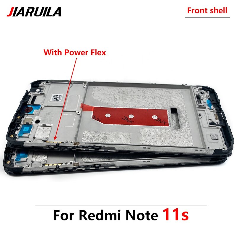 Back Cover Manufacturer - New for Redmi Note 11S Battery Cover+Middle Frame Rear Door Housing Case With Camera Lens+Side Keys