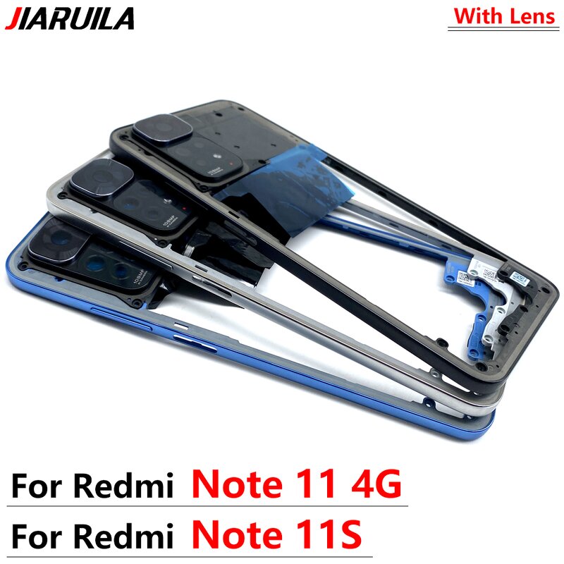 Mobile Middle Frame Plate Factory - for Redmi Note 11 4G Pro 11S Housing Middle Bezel With Side Button Key Wholesale