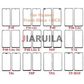 OCA Front Glass Lens Manufacturer - for Huawei P30 P40 Lite E Y6P Y7A Y7P Y8P Y8S Y9 2019 Y9A Y9S Honor 9X LCD Screen