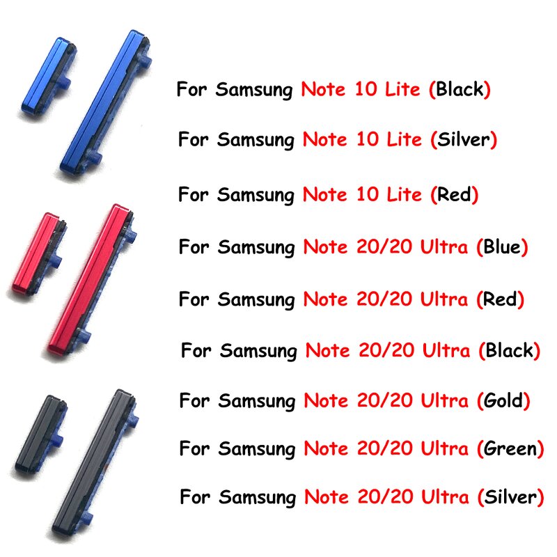 Mobile Phone Power Volume Button Factory - for Samsung Note 9 10 20 Plus Lite Ultra on OFF Side Key Set Spare Parts