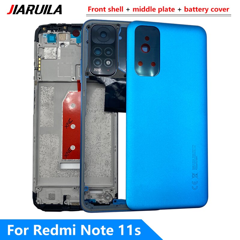 Mobile Phone Housing Back Cover Middle Frame Factory - for Redmi Note 11S Front Shell Middle Plate Back Battery Cover