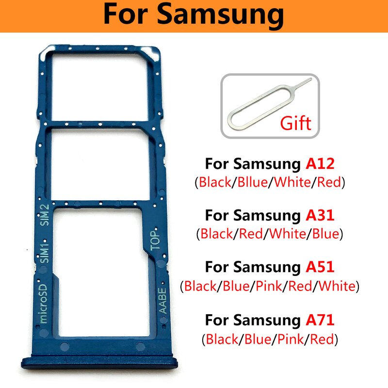 SIM Card Holder Tray Manufacturer - Wholesale for Samsung Galaxy A12 A31 A51 A71 Sim Card Tray Mobile Phone