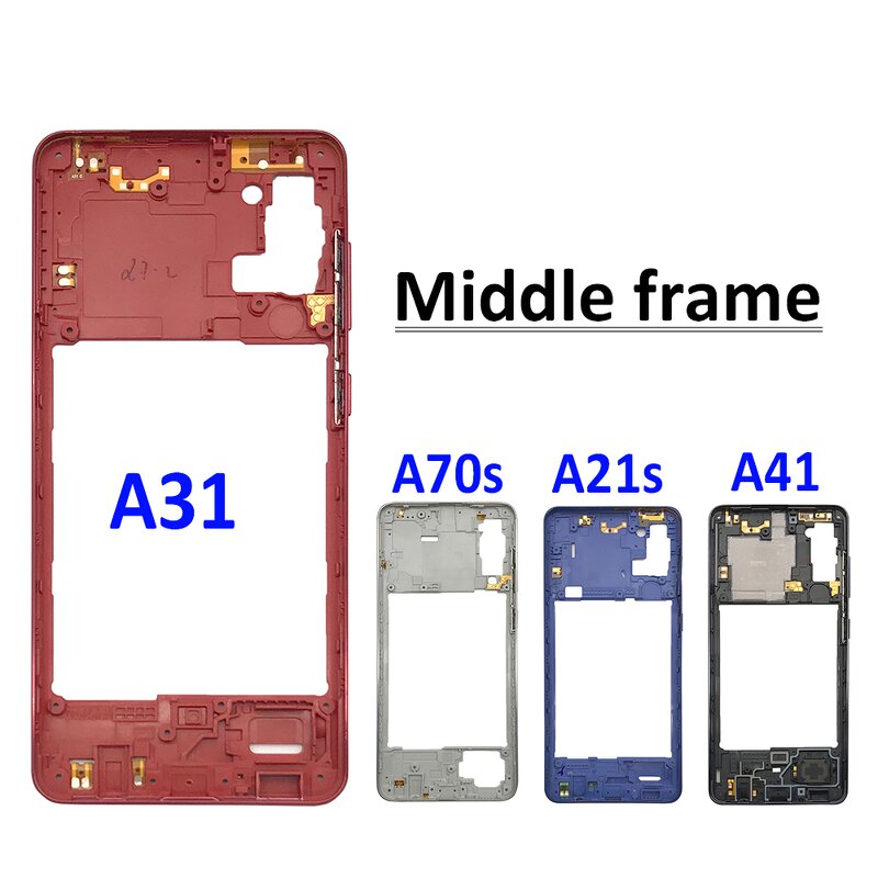 Mobile Phone Middle Frame Manufacturer - for Samsung A21S A31 A41 A70S Bezel Middle Plate With Turn on Volume Button