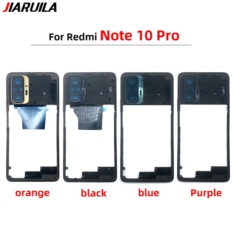 Middle Frame Manufacturer - With Side Key With Camera Lens for Redmi Note 10 Pro Middle Plate Replacement