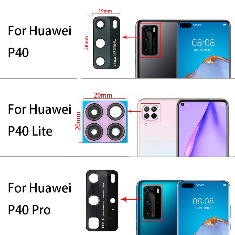 Mobile Back Camera Lens Glass Manufacturer - For Huawei P70 P60 P50 P40 P30 P20 Lite Pro Plus Rear Back Camera Glass