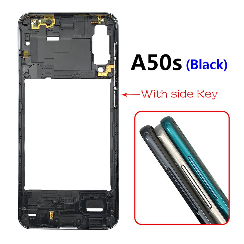 Middle Frame Bezel Factory - Middle Plate Replacement for Samsung Galaxy A20S A30S A50S A70 Mobile Phone