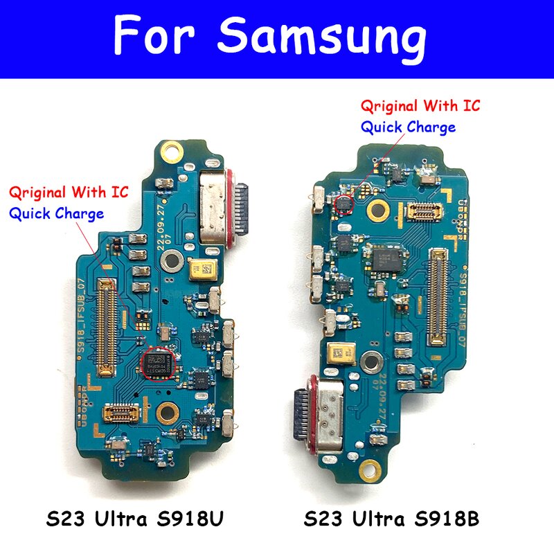 Charging Port Connector Manufacturer - Original for Samsung S23 Plus Ultra S916B S916U Spare Parts