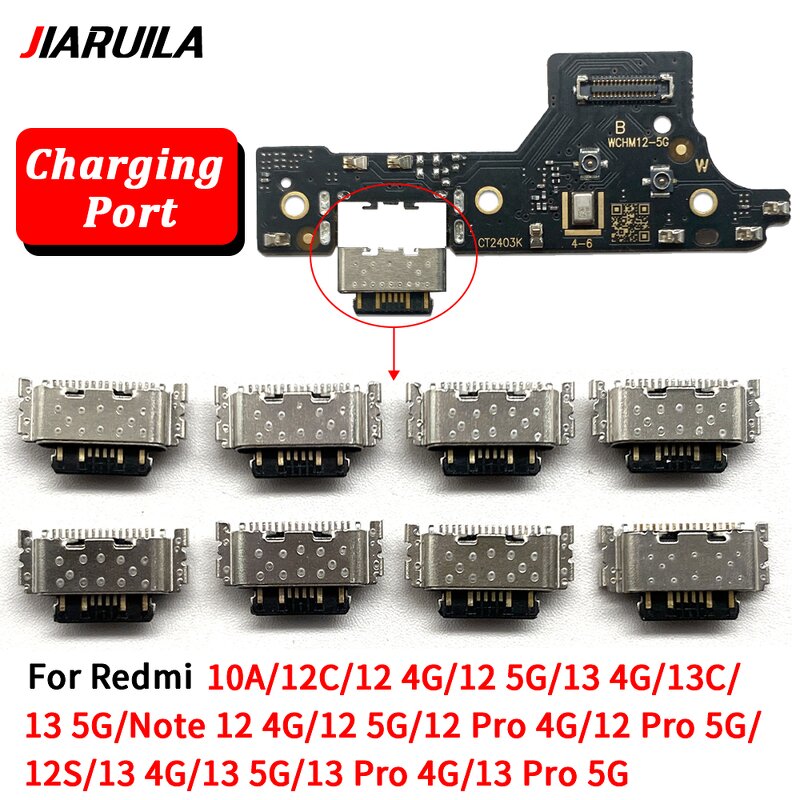 Mobile Phone Charging Connector Pins Factory - 5 Pin for Xiaomi Redmi 12C 10A 12 13 Series Micro USB