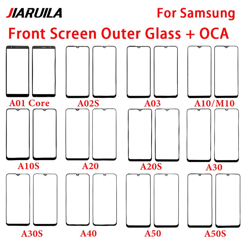 OCA Front Glass Manufacturer - for Samsung A06 A05 A04 A03 A10S A11 A12 A13 A14 A20 A21 A22 A31 A32 A33 A40 A41 A42 A50 Series