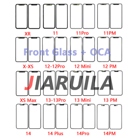 LCD Front Glass Lens OCA Manufacturer - for iPhone 16 15 14 Plus 13 12 11 Pro X XS XS Max Mini Screen Touch Panel Front