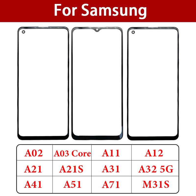 OCA Front Glass Manufacturer - for Samsung A06 A05 A04 A03 A10S A11 A12 A13 A14 A20 A21 A22 A31 A32 A33 A40 A41 A42 A50 Series