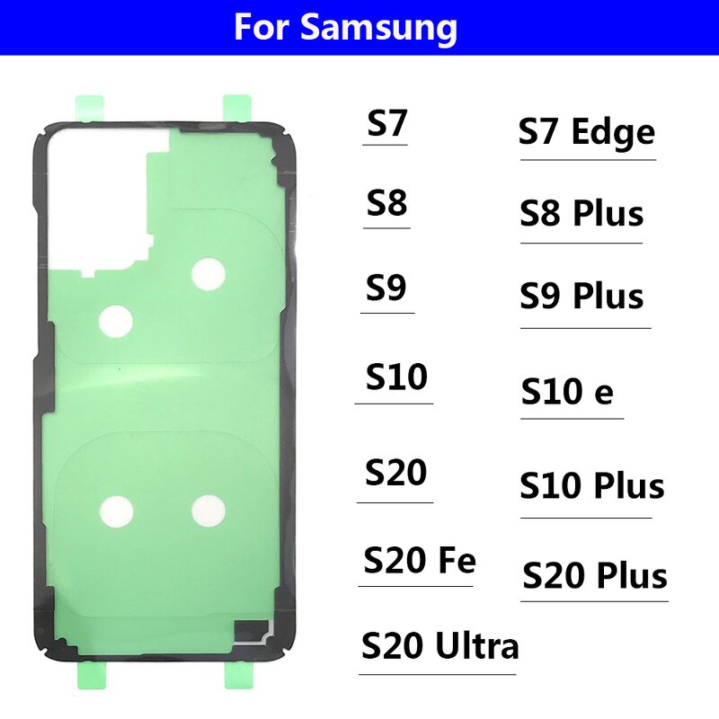 Back Battery Cover Sticker Factory - for Samsung S25 S24 S23 S22 S21 S20 Fe Ultra S10 S9 S8 Plus S7 Edge Rear Cover Glue