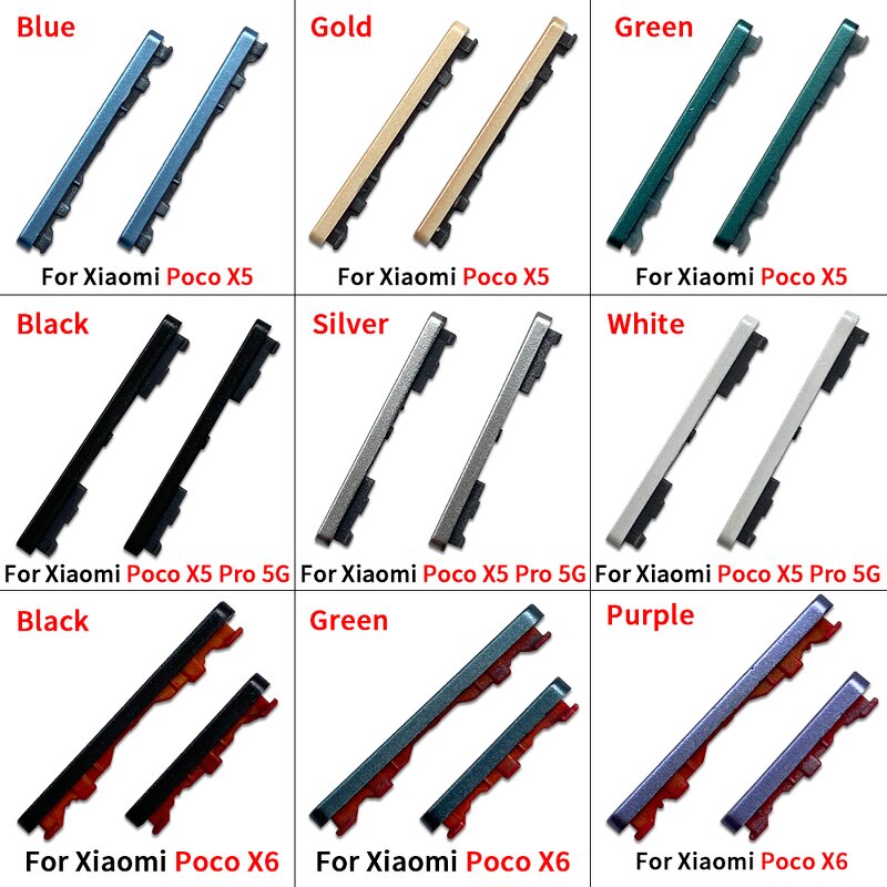 Power on Off Volume Button Side Key Factory - Wholesale for Xiaomi Note 9S 9 ProPoco X4 5G X5 X6 C65 F3 X3 GT Pro