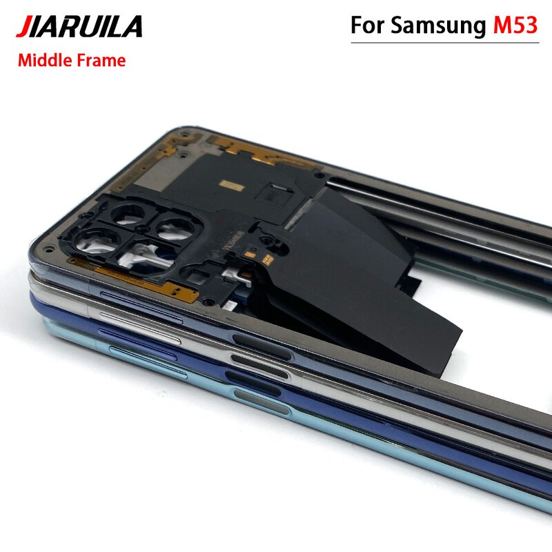 Middle Frame Bezel Factory - for Samsung A23 A42 M23 M52 M53 5G M236B M53 Mobile Phone Middle Plate Cover With Side Key