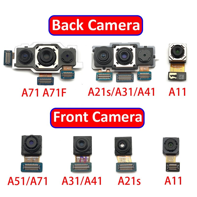 Mobile Phone Camera Repair Parts Factory - for Samsung Galaxy A11 A21S A31 A41 A71 Back + Front Camera Flex Cable