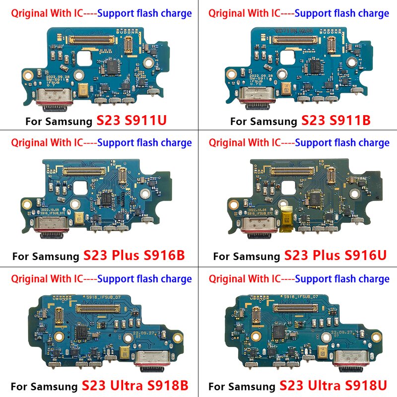 Charging Port Connector Manufacturer - Original for Samsung S23 Plus Ultra S916B S916U Spare Parts