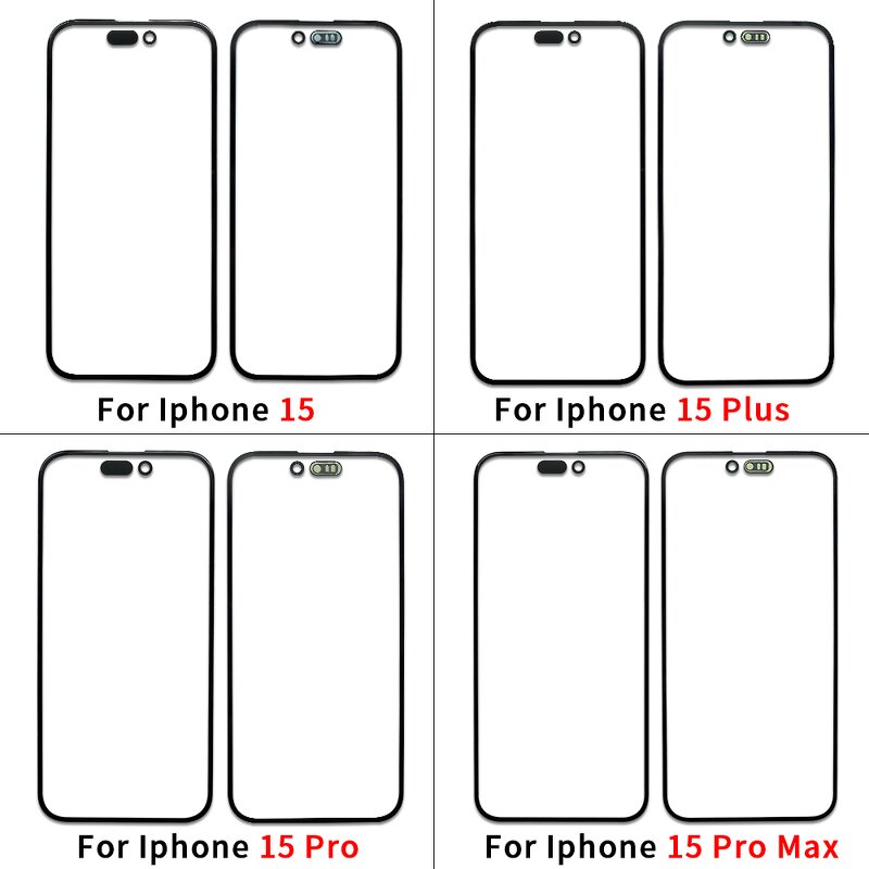 LCD Front Glass Lens OCA Manufacturer - for iPhone 16 15 14 Plus 13 12 11 Pro X XS XS Max Mini Screen Touch Panel Front