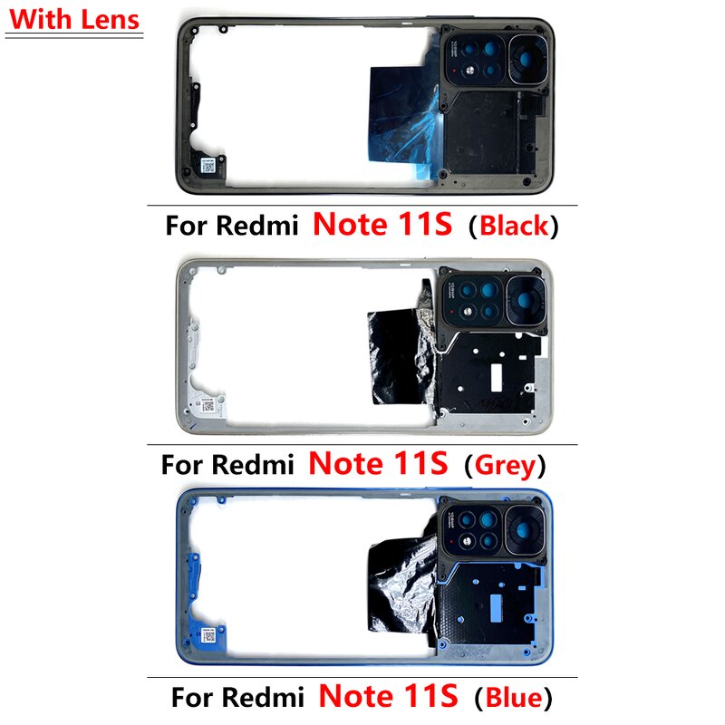 Middle Frame Plate Bezel Manufacturer - Factory for Xiaomi Redmi Note 12S 12 Pro 5G 11 4G 11s Note 10 5G Marco Medio