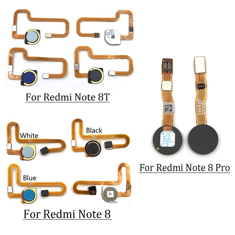 Fingerprint Sensor Flex Factory - for Xiaomi Redmi Note 8 Pro 8T Scanner Home Button Touch ID Flex Cable