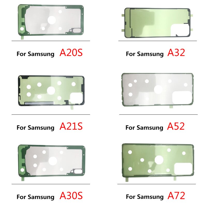 Waterproof Sticker Factory - for Samsung A20S A21S A30S A41 A51 A71 A32 A52 A72 Battery Cover Adhesive Door Sticker