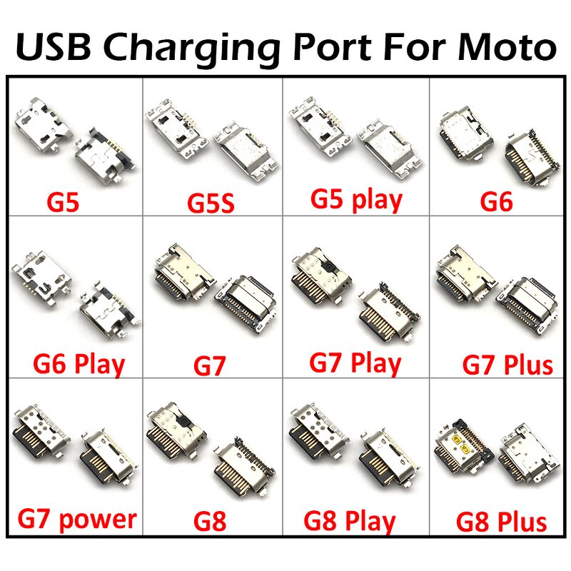 USB Charger Socket Factory - Conector for Moto G5 G7 Plus G9 Power Play Mobile Phone Flex Cables