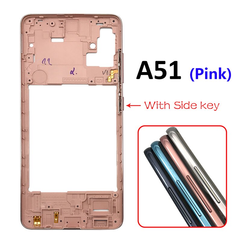 Mobile Phone Housing Case Middle Frame Factory - Bezel for Samsung Galaxy A51 A71 Middle Plate Cover Replacement