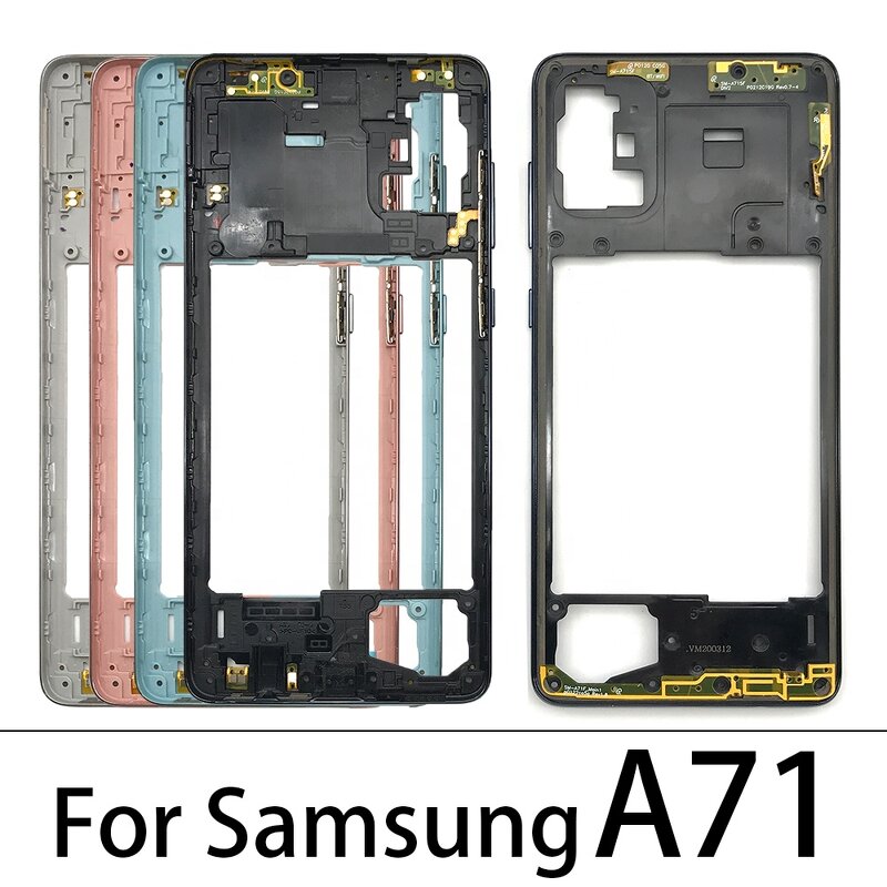 Mobile Phone Parts Middle Frame Bezel Factory - for Samsung Galaxy A23 4G A42 A51 A71 Middle Plate Cover With Side Key