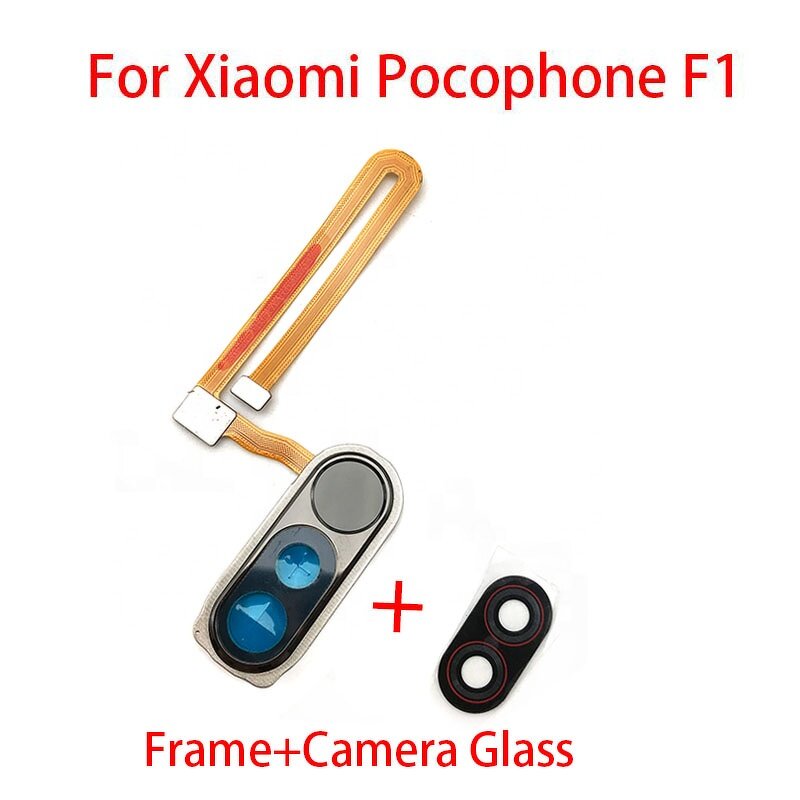 Home Button Fingerprint Sensor Flex Cable Factory - With Frame and Camera Glass Replacement for Xiaomi PocoPhone F1