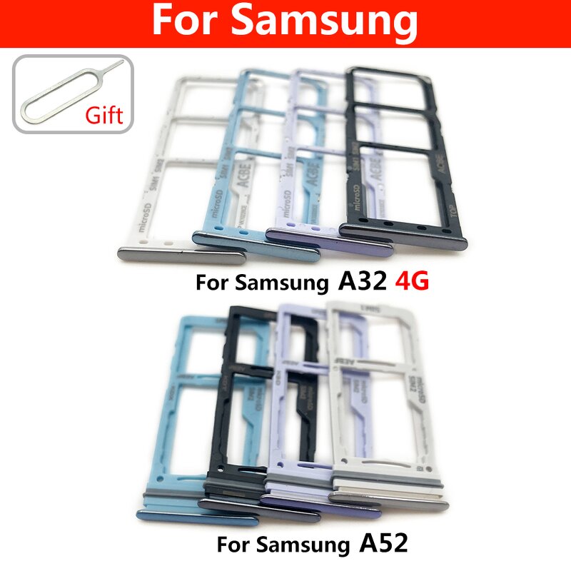 Phone Sim SD Card Tray Factory - for Samsung A32 A52 A72 Original New Phone SIM Chip Holder Slot Adapter Drawer