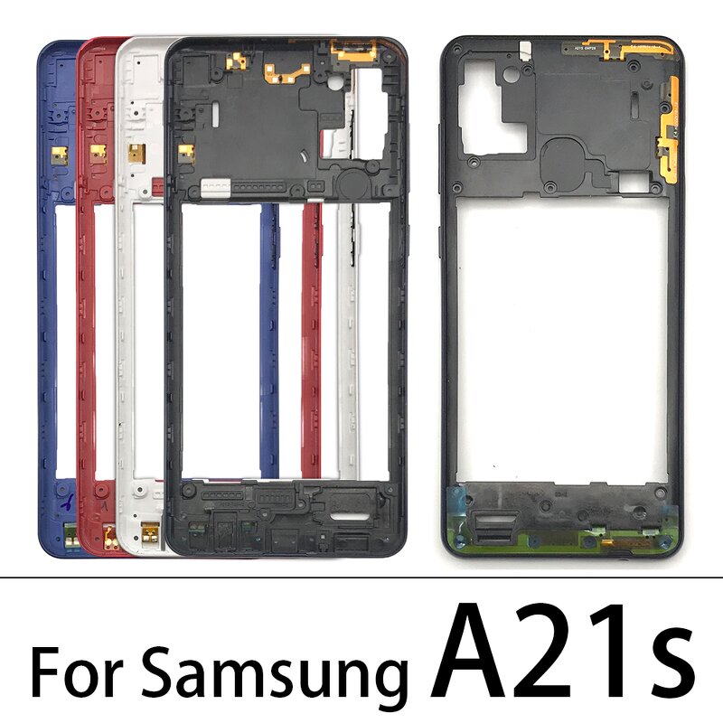 Housing Middle Frame Back Cover Factory - Wholesale Complete for Samsung A21S A31 A41 A70S Middle Bezel Plate with Side Button