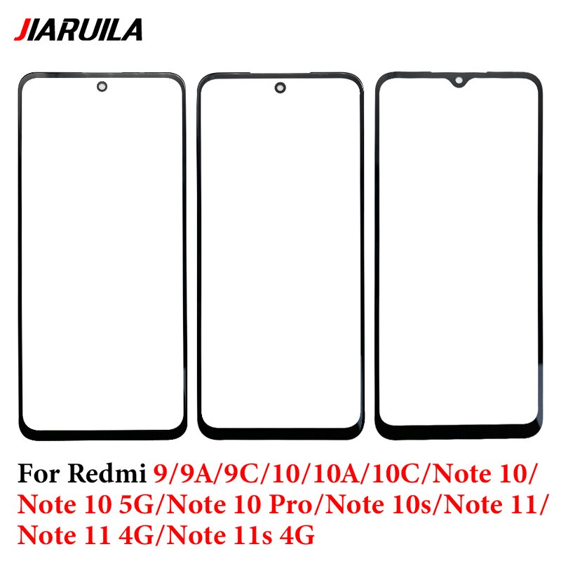 Outer OCA Glass Manufacturer - for Xiaomi Redmi 9 9A 9C 10 10A 10C Note 10S 10 Pro 11 11S Cell Phone Front Touch Screen