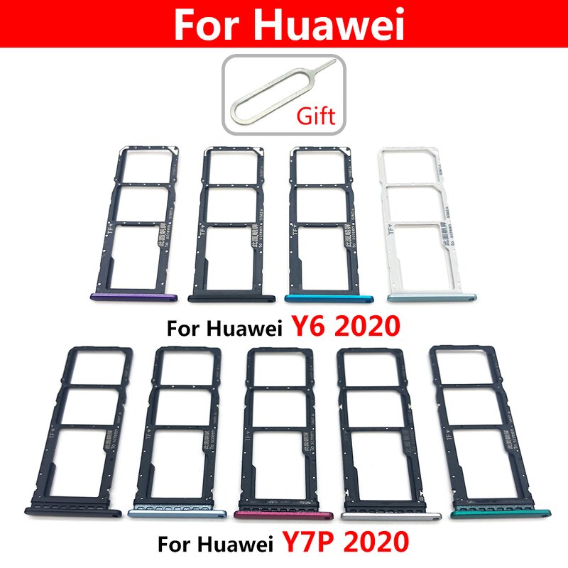 Mobile Phone Dual Sim Card Tray Factory - for Huawei Y6 Y7P Y8P 2020 Y9 Prime 2019 Dual Sim Card Tray Slot Holder