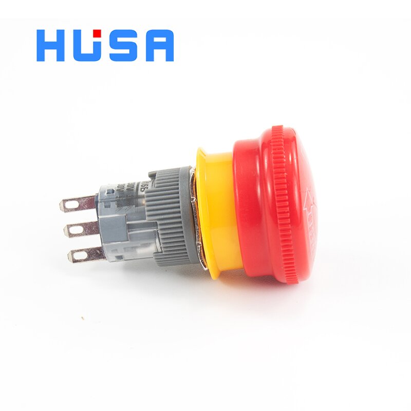 Mushroom Head Emergency Stop Switch Manufacturer - OEM/ODM Custom 16mm Red Mushroom Head Emergency Stop Push Button Switch Rotary