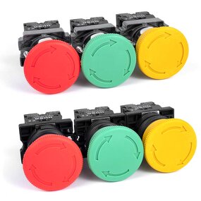 XB2 Button Switch Manufacturer - OEM/ODM Custom XB2 Button Switch Self Reset Mushroom Head 22mm Start 1NO NC Momentary Metal