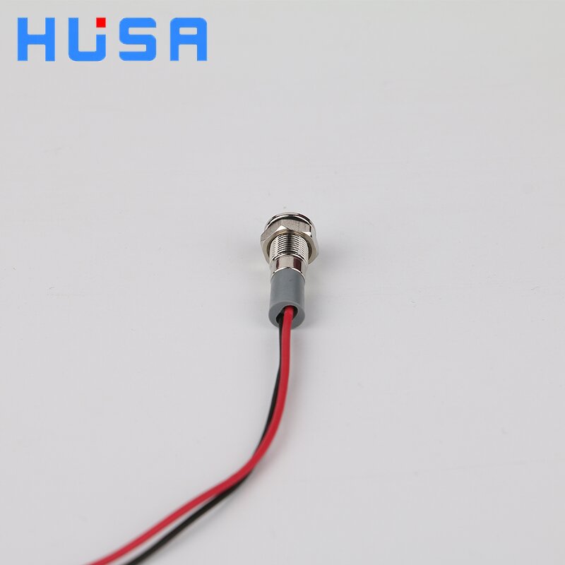 Metal LED Indicator Light Manufacturer - OEM/ODM Custom Wholesale 6mm Metal LED Indicator Light with 150mm Wire 3-220V Waterproof