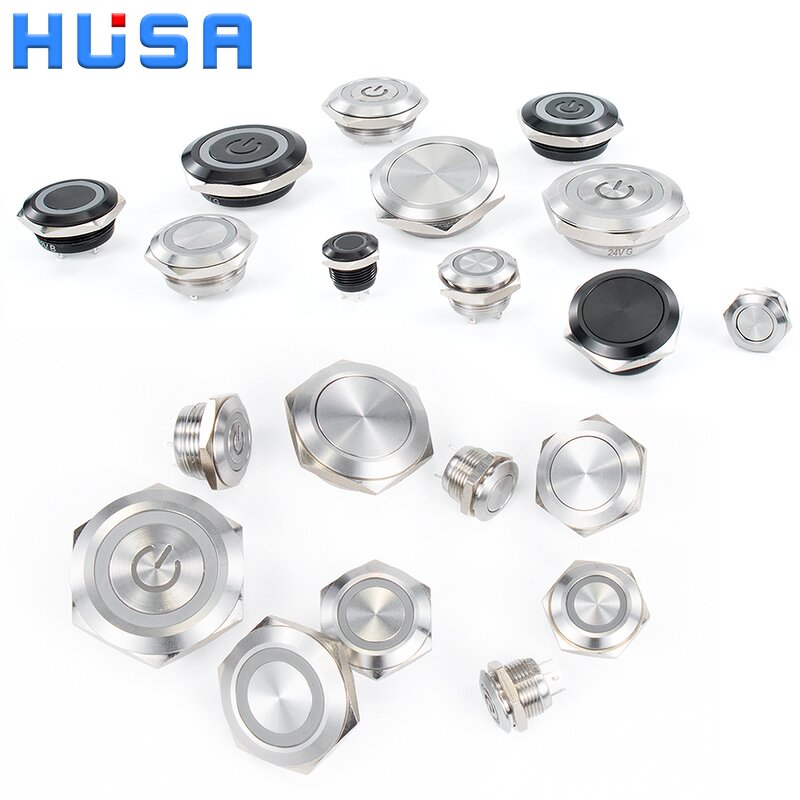Short Stroke Push Button Switch Factory - OEM/ODM Custom 30mm Waterproof Short Type Push Button Switch Stainless Steel
