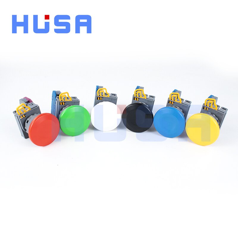 LAY6 Button Switch Factory - OEM/ODM Custom LAY6 Button Switch Self Reset Lock Plastic Mushroom Head 22mm Start DIY NO NC