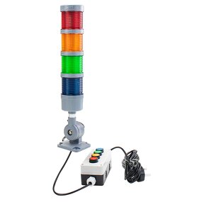 Signal Tower Lamp Factory - OEM/ODM Custom High Quality 24V Multi-color Signal Tower Lamp LED Flashing Alarm with Buzzer
