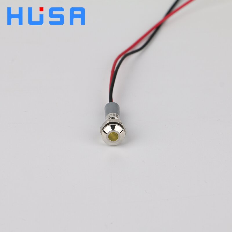 Flat Head Signal Pilot Lamp Factory - OEM/ODM Custom 6mm Flat Head Waterproof IP67 Signal Pilot Lamp 3-220V Metal LED Indicator