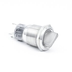 LED Metal Rotary Push Button Switch Factory - OEM/ODM Custom 19mm 12V 24V LED Metal Rotary Push Button Switch 2/3 Position