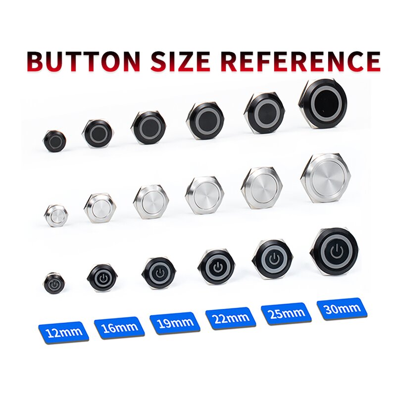 Waterproof Push Button Switch Manufacturer - OEM/ODM Custom 12-30mm Short Stroke Mini Waterproof Metal Push Button Switch