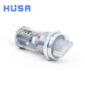 Waterproof Rotary Button Switch Manufacturer - OEM/ODM Custom 16mm Waterproof Rotary Button Switch 2/3 Position Latching Metal