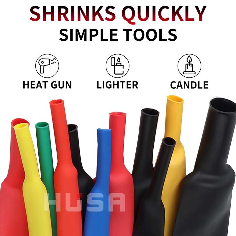 Heat Shrink Tubing Manufacturer - OEM/ODM Custom 2:1 Ratio Heat Shrink Tubing Thermoresistant Tube Heat Shrink Wrapping Kit